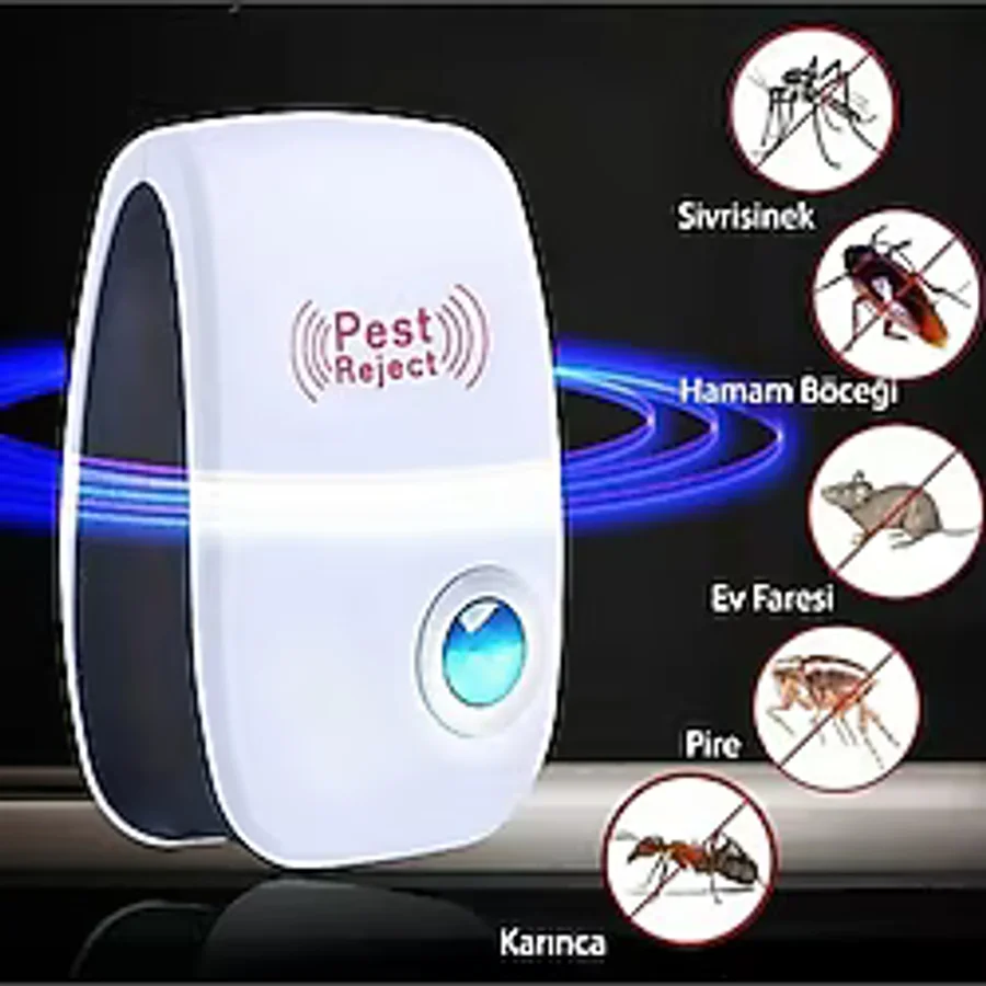 Pest Reject Elektronik Sesli Sonik Fare Haşere Böcek Kovucu