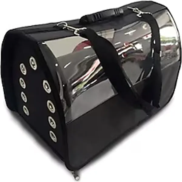 Pet Pretty Flybag Şeffaf Büyük Boy Siyah Kedi Köpek Taşıma Çantası