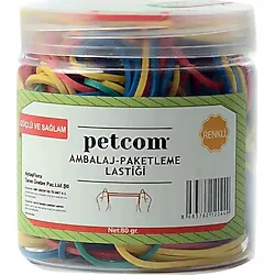 Petcom Ambalaj Paketleme ve Para Lastiği / 80 gr - Renkli Kapaklı Kutu Petcom