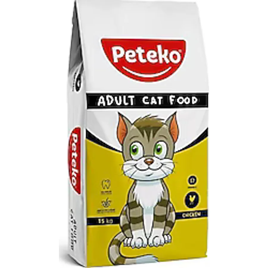 Peteko Tavuklu 15 kg Yetişkin Kedi Maması