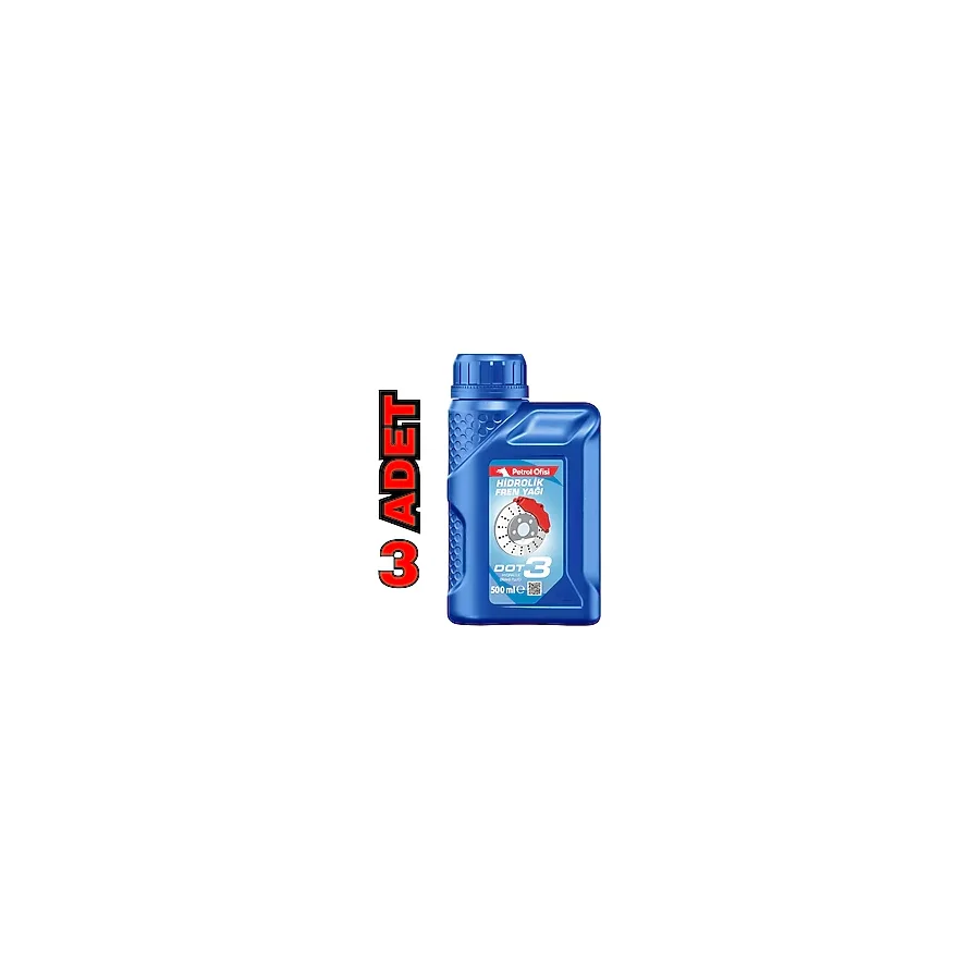 Petrol Ofisi Dot 3 500 ml 3 Adet Hidrolik Fren Yağı