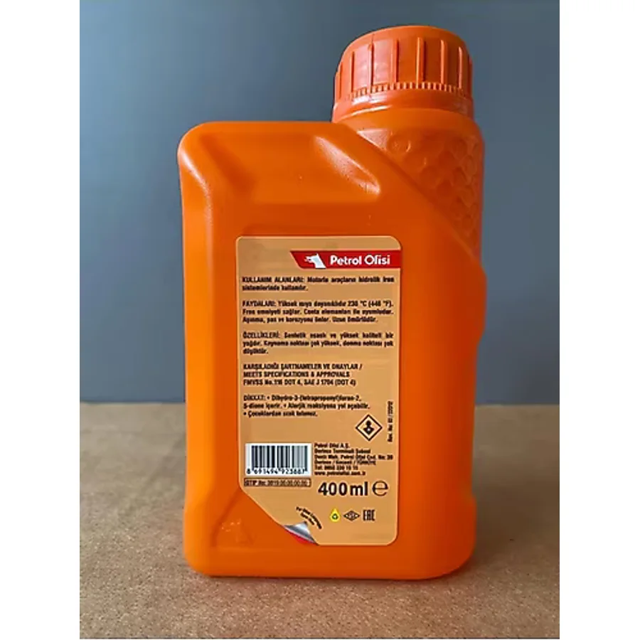Petrol Ofisi Dot 4 Hidrolik Fren Yağı 400 ml
