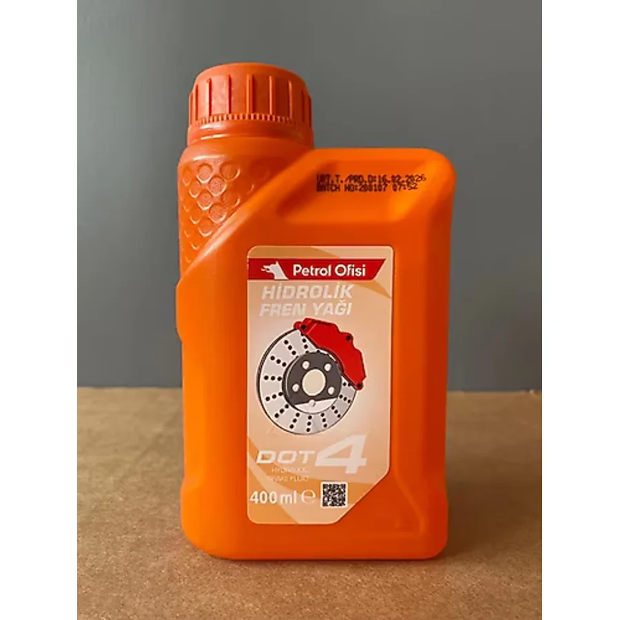 Petrol Ofisi Dot 4 Hidrolik Fren Yağı 400Ml (16/02/2026 Üretim)