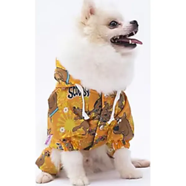 Pettrend Scooby-doo Tulum Yağmurluk Köpek Kıyafeti Köpek Yağmurluğu (BÜYÜK IRK)