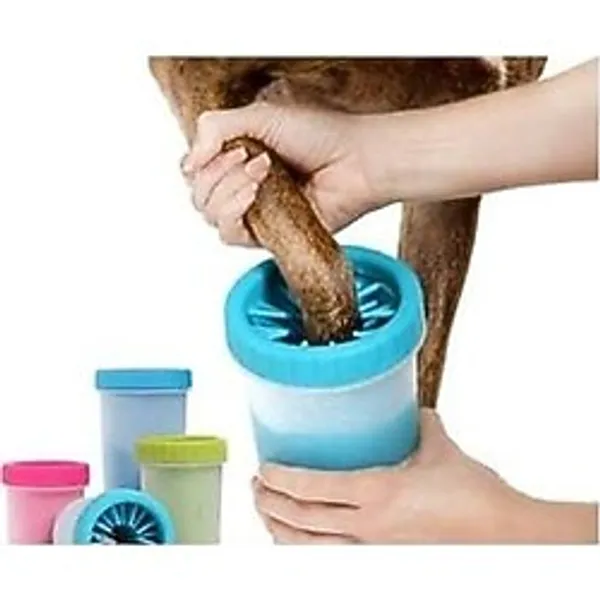 Petzoom Soft Gentle Köpek Ayak Yıkama Aparatı Pati Temizleme (Küçük Boy) - 00-Siyah - Beyaz