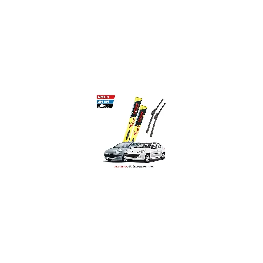 Peugeot 206 / 206+ İnwells Muz Silecek Takımı 2000-2014
