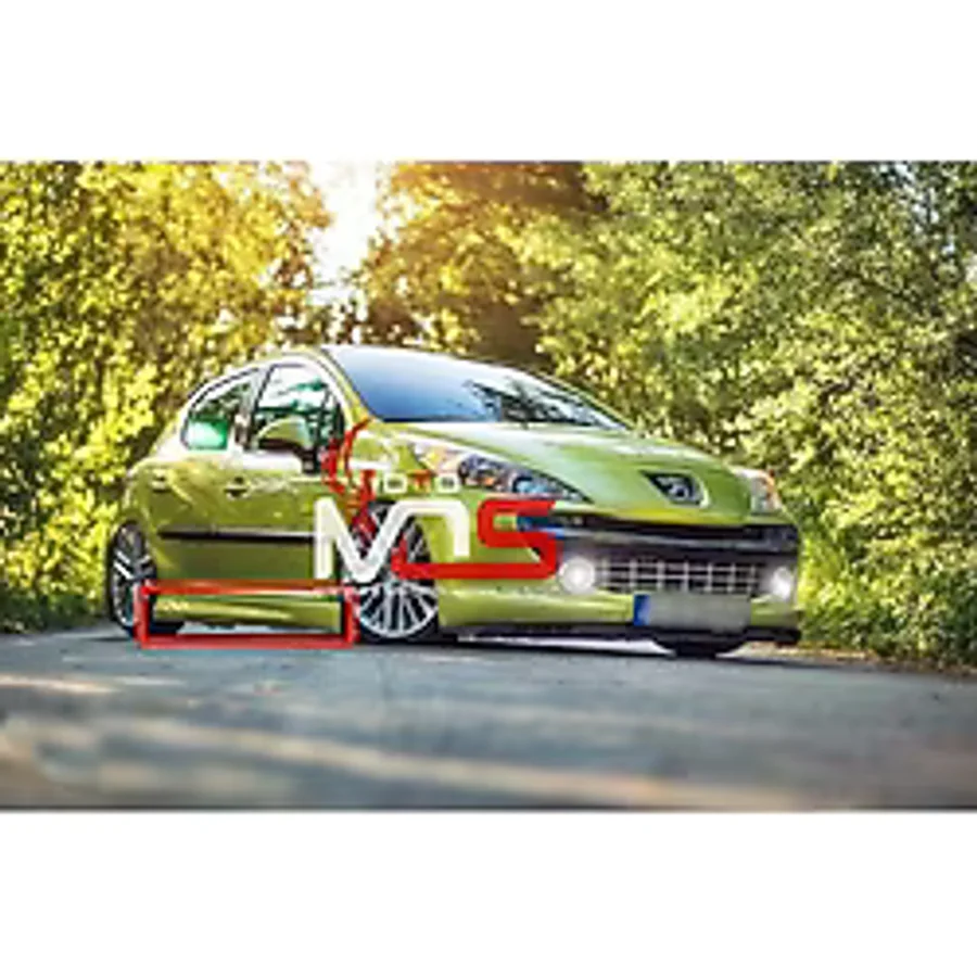 Peugeot 207 Custom Marşpiyel Sağ Sol Takım Fiberglass Boyasız