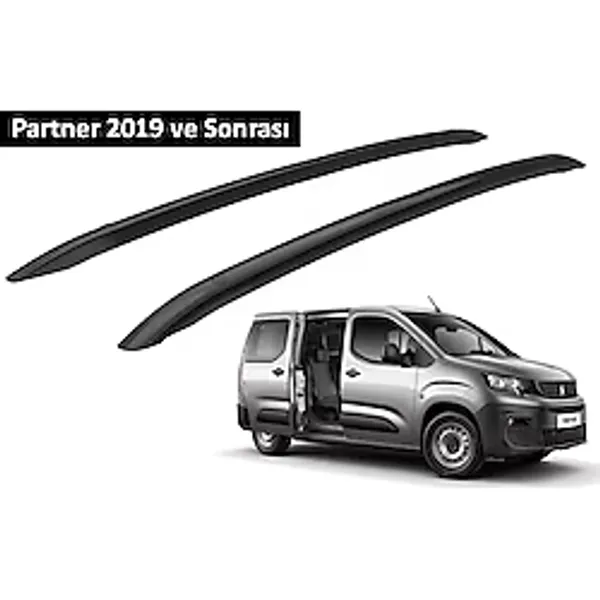 Peugeot Partner 2019 ve Sonrası Orjinal Tip OEM Tavan Çıtası (Siyah Renk)
