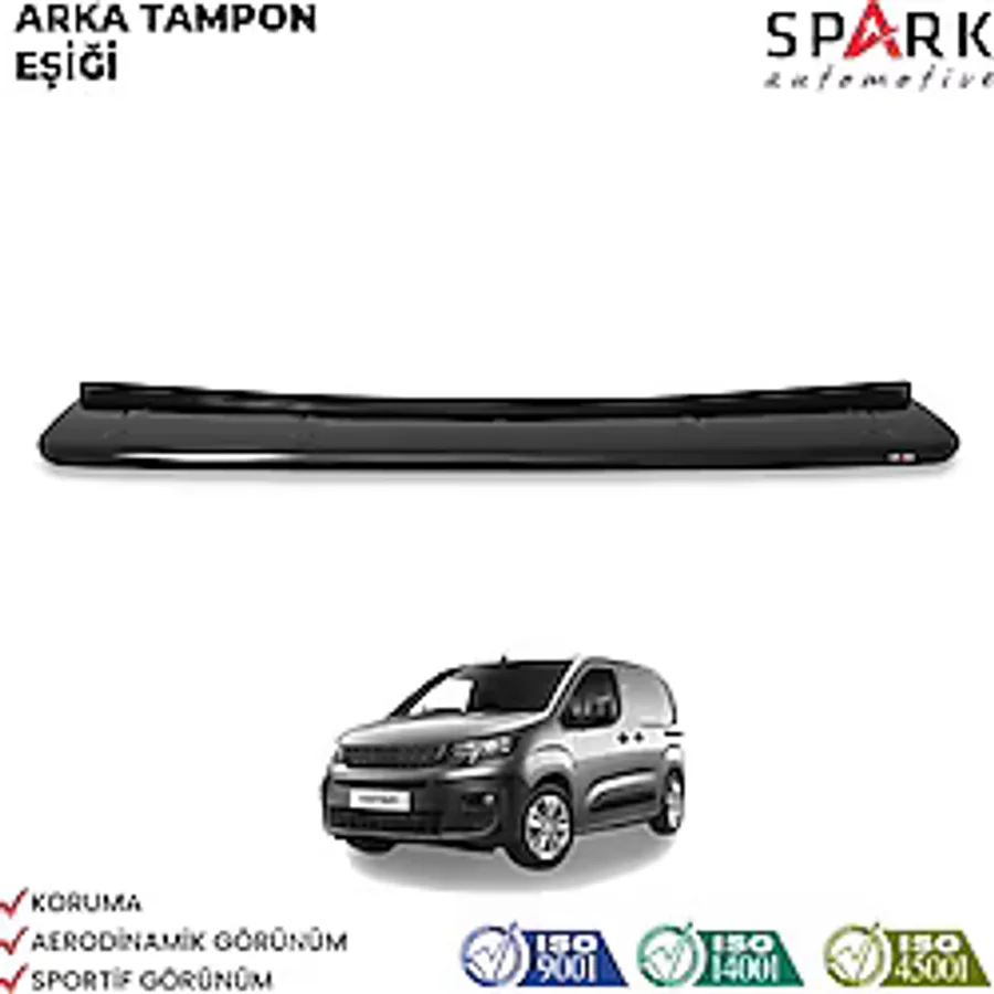 Peugeot Partner Tepee 2019 Yılı Ve Sonrası Uyumlu Arka Tampon Eşiği Parlak