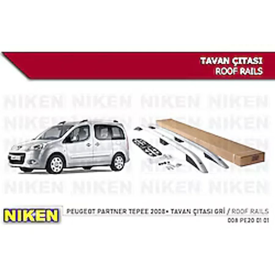 Peugeot Partner Tepee Tavan Çıtası Gri 2008-sonrası Modeller Uyum