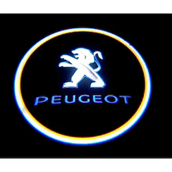 Peugeotaraçları İçin Mesafe Sensörlü/Pilli Kapı Altı Led Logo / Projektör