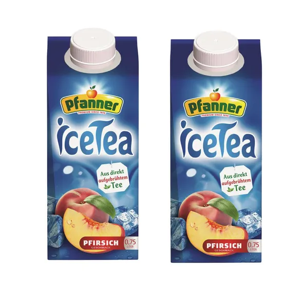 Pfanner Ice Tea Pfirsich Şeftali Soğuk Çay 750 ml X2