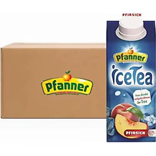 Pfanner Ice Tea Pfirsich Şeftali Soğuk Çay 750 ml X8