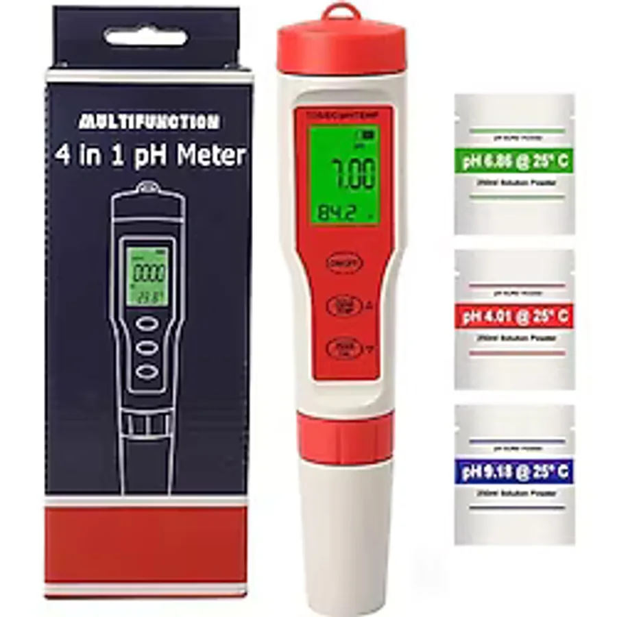 Ph Metre Tds Metre Sıcaklık Ec Ölçer 4ü 1 Arada Ölçüm Cihaz