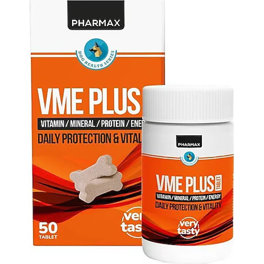 Pharmax Vme Plus 50 Tablet Köpek Vitamin Mineral ve Enerji Desteği