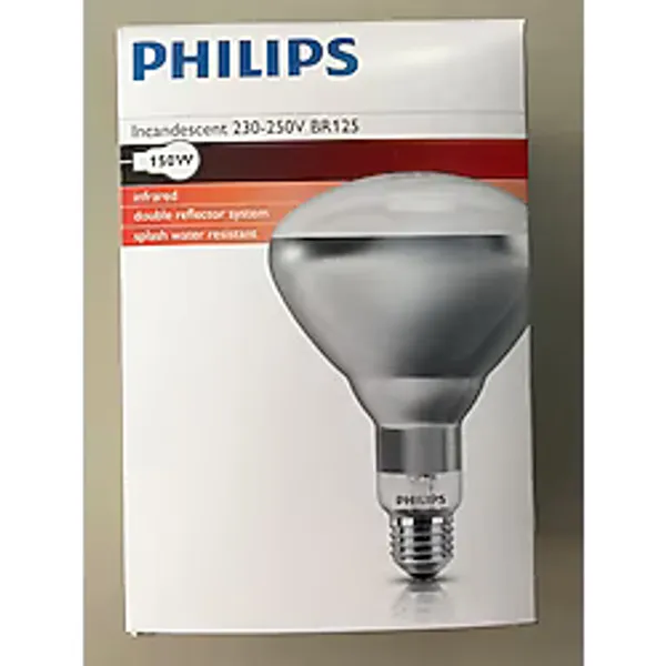 Philips 150W E27 Infrared Şefaf Isı Veren Lamba - Sarı