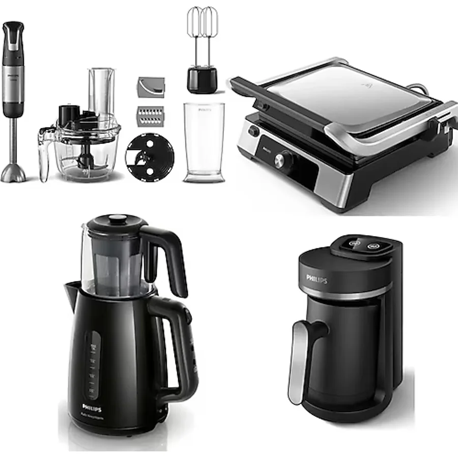 Philips 5000 Serisi Elektronik Çeyiz Seti, Tost Makinesi, Blender Seti, Çay Makinesi, Kahve Makinesi