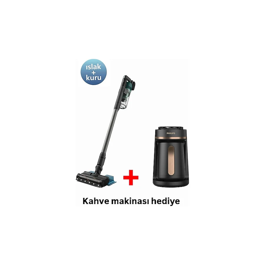 Philips Aqua Dikey Şarjlı Süpürge + Series 5000 HDA150 Türk Kahve Makinesi Hediyeli