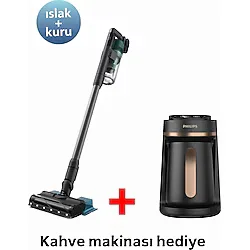 Philips Aqua Dikey Şarjlı Süpürge + Series 5000 HDA150 Türk Kahve Makinesi Hediyeli