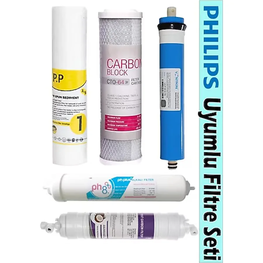 Philips Aut 3060 Su Arıtma Cihazı Uyumlu 5'li Filtre Seti