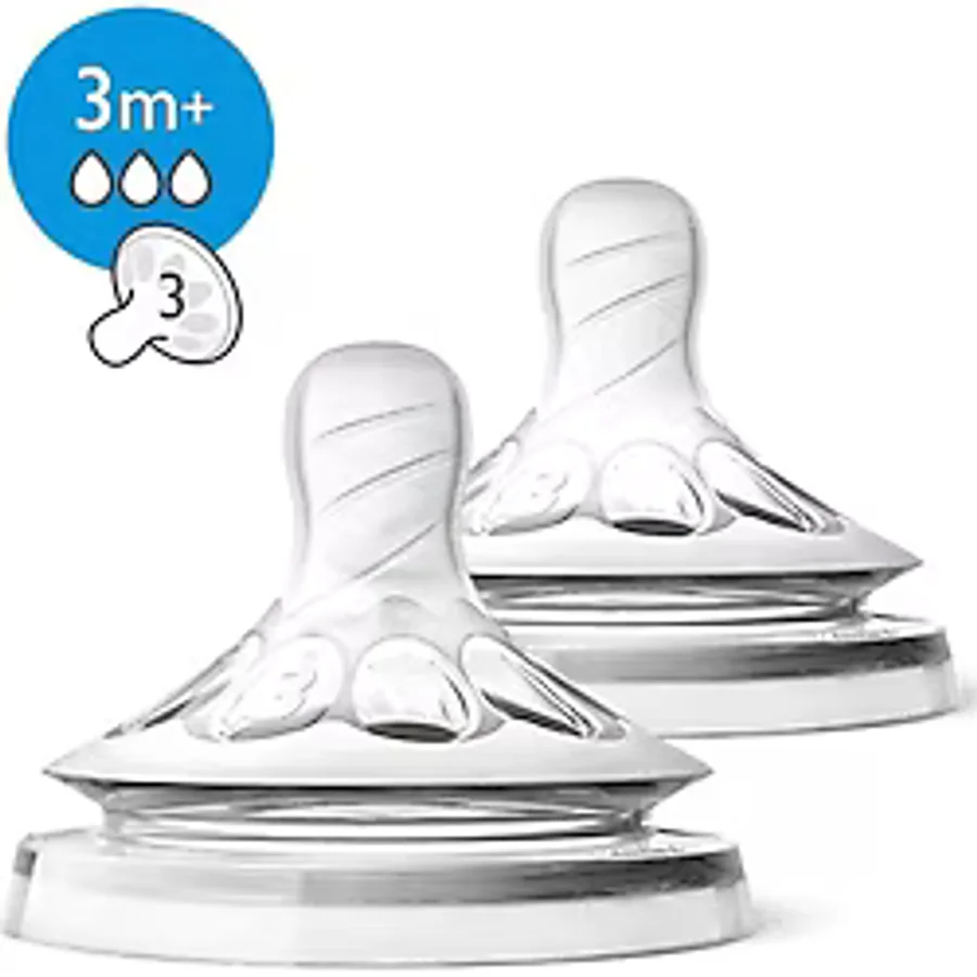 Philips Avent 3m+ 3 Damla Silikon Biberon Emziği 2'li Doğal Emme Hissi İçin Tasarlandı