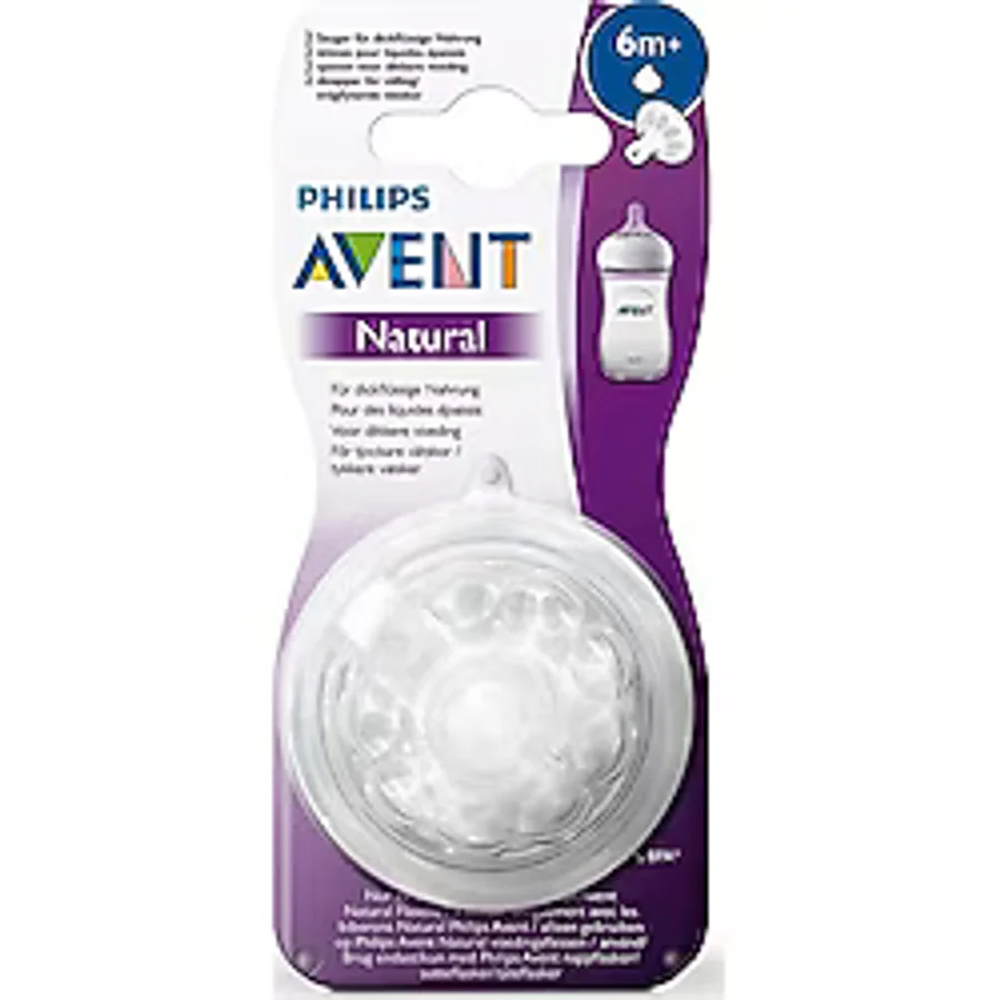 Philips Avent Natural Silikon Malzeme Y Kesim +6 Ay 2li Biberon Emziği Yoğun Akış