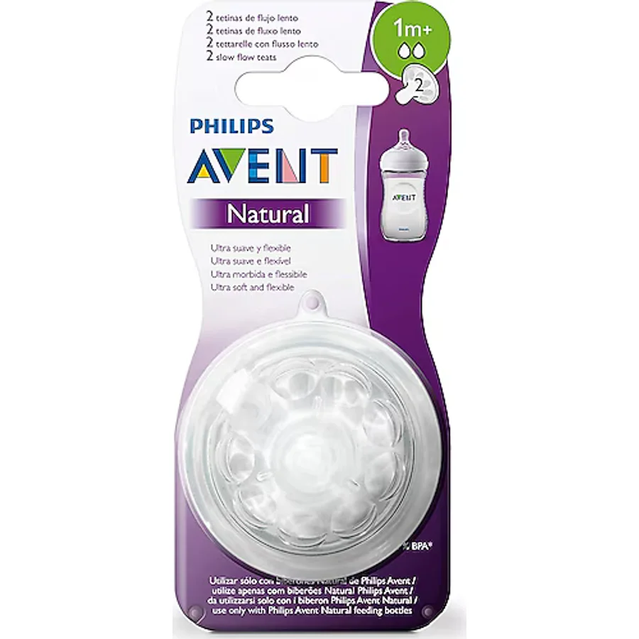 Philips Avent SCF042/27 Natural Yavaş Akış 1 Ay+ 2'li Biberon Emziği