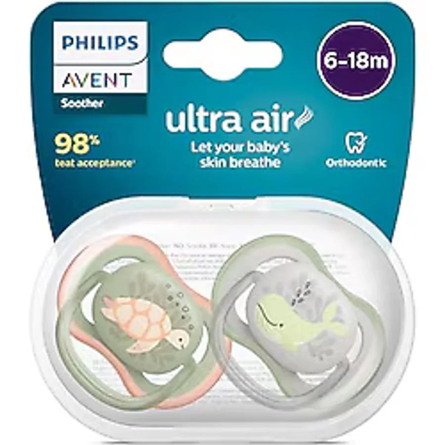 Philips Avent Ultra Air 2'li Emzik 6-18AY Mavi/turuncu
