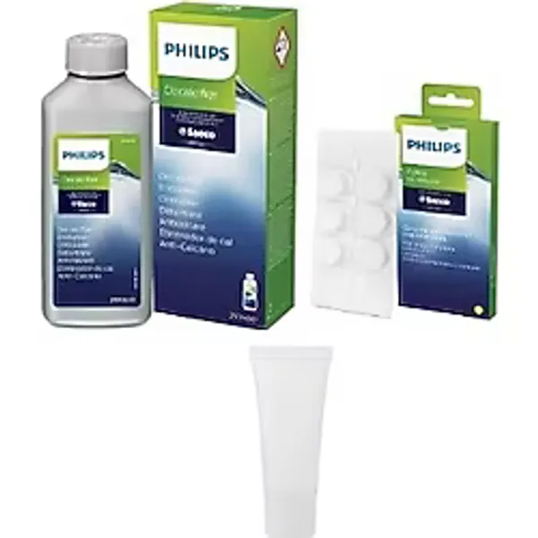 Philips CA6700/10 Espresso Makinesi Kireç Temizleme Solüsyonu, Yağ Çözücü Tablet ve 5gr Gres Yağı 3'lü Set
