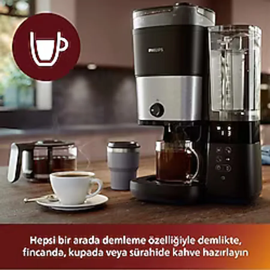 Philips Çekirdek Kahve Öğütücülü Filtre Kahve Makinesi