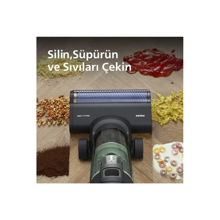 Philips En Güçlü 7000 Serisi Aquatrio Kablosuz Dikey Süpürge, Islak+Kuru Otomatik Temizleme Led Işıklı