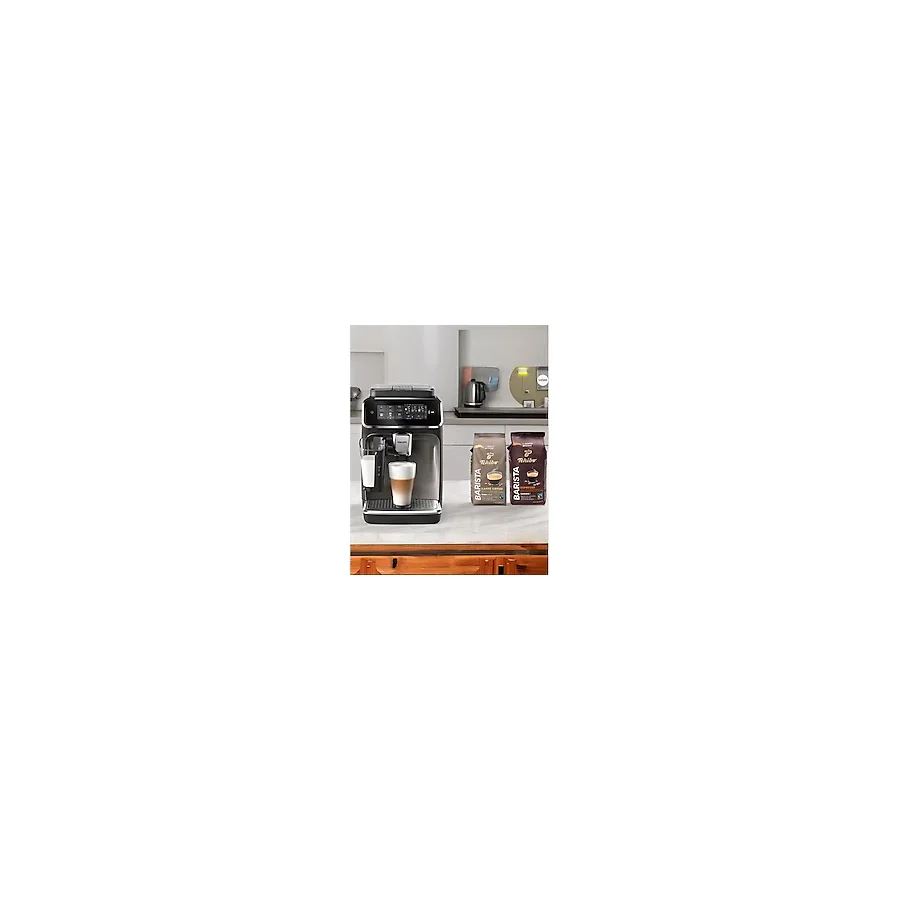Philips Espresso , Sade Kahve, Cappuccino, Latte Macchiato 6 Çeşit Sıcak ve Soğuk Içecek 3300 Serisi %100 Seramik Öğütücülü Kahve Makinesi 2kg Tchibo Kahve ve Lambader Hediye - Antrasit