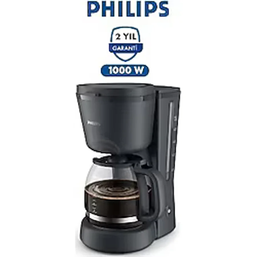 Philips Filtre Kahve Makinesi 1,2 Lt Kapasite, Bir Demlemede 10 Fincan Kahve Yapma, Otomatik Kapanma ve Damlama Emniyeti