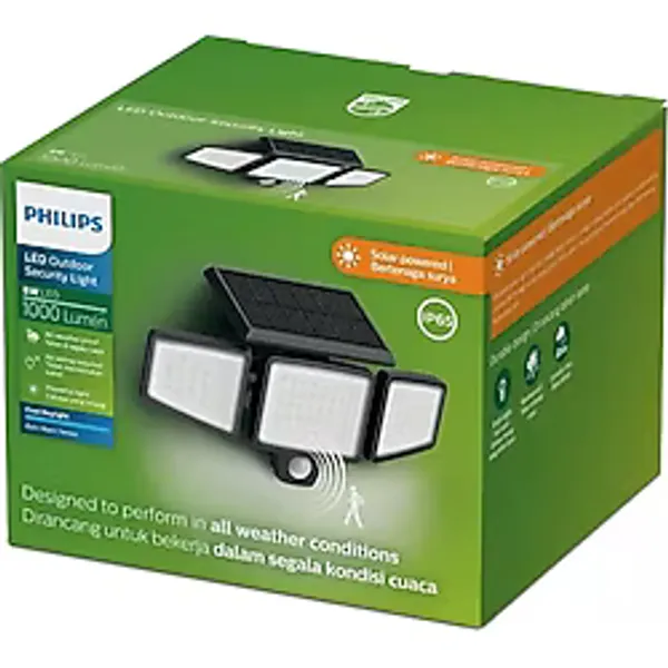 Philips Güneş Enerjili Dış Mekan Sensörlü Zylx Duvar Lambaları 8w Solar Led Projektör