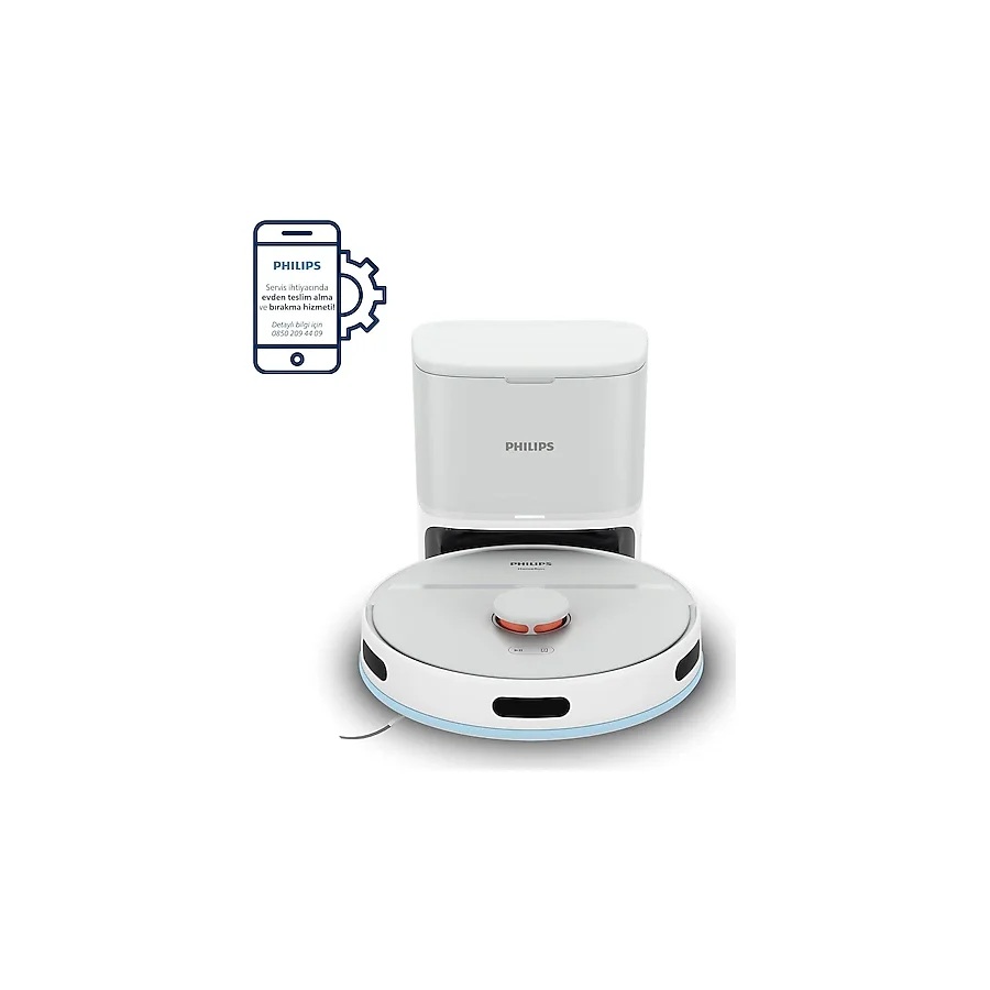 Philips HomeRun 2000 Serisi XU2100/20 Beyaz Çöp İstasyonlu Akıllı Robot Süpürge