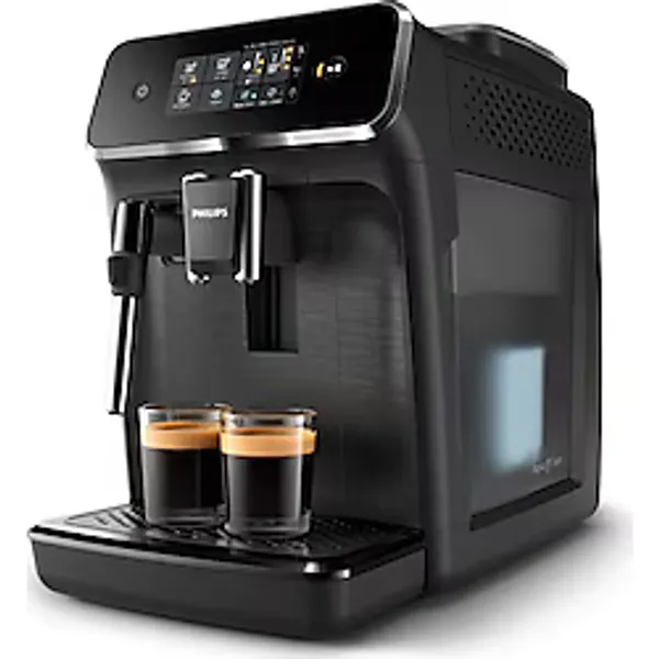 Philips LatteGo Tam Otomatik Espresso Makinesi Mat Siyah 2200 Serisi -Aquaclean Filtre, Özel Süt Köpürtücü, Sezgisel Dokunmatik Ekran, Yüksek Su Kapasitesi ve Çift Bardak Özelliği- Onerous Hediyeli