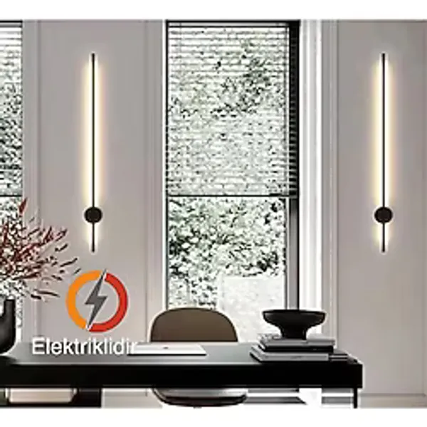 Philips Modern Dekoratif Led Duvar Aplik 70 Cm Günışığı Siyah 1 Adet (PİLLİ DEĞİLDİR)