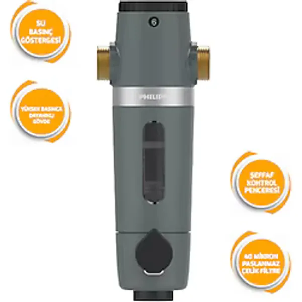 Philips Ön Filtre Tüm Ev İçin Su Koruma Sistemi Awp1830 Gri