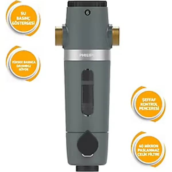 Philips Ön Filtre Tüm Ev İçin Su Koruma Sistemi AWP1830 - Koyu Gri