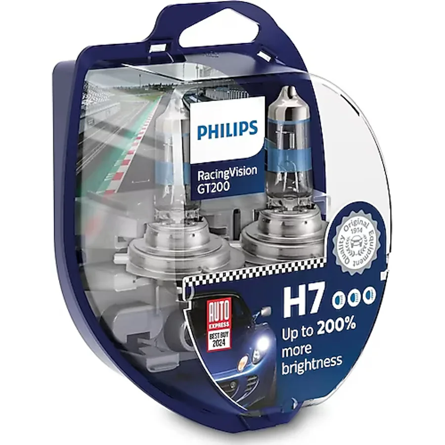 Philips RacingVision GT200 H7 far ampulü+200%, çift set