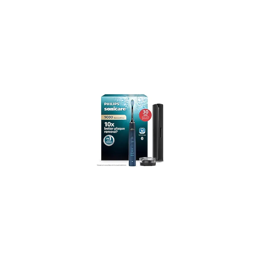 Philips Sonicare Diamondclean 9000 Şarjlı Diş Fırçası, 4 Temizlik Modu, Basınç Sensörü, Seyahat Kabı ve Uygulama Desteği, Lacivert Geçişli, HX9911/88