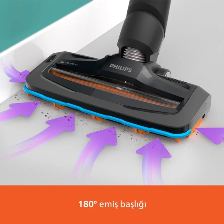 Philips Speed Pro Kablosuz Şarjlı Dikey Süpürge FC6724/01 - Vişne