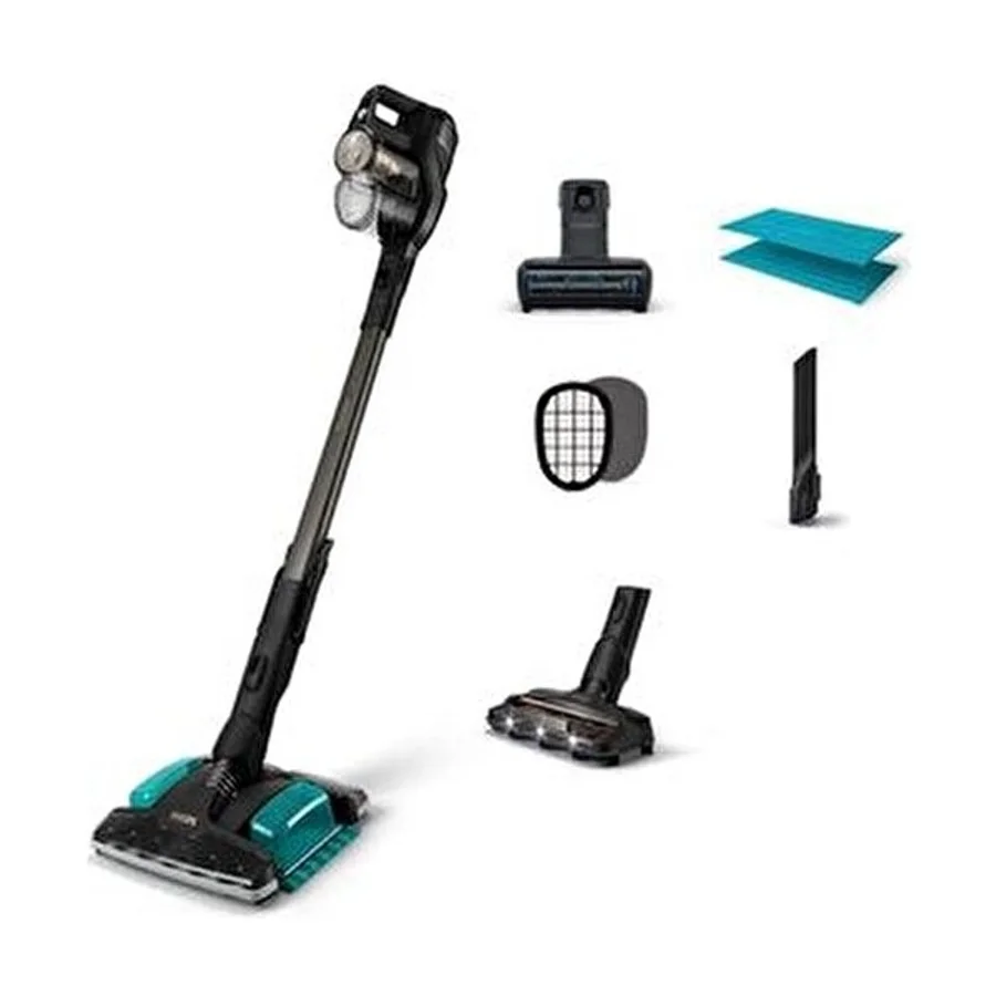 Philips Speedpro Plus 25.2 V Beyaz Islak Kuru Şarjlı Dikey Süpürge Güçlü Emiş Teknolojisi ile Toz Torbasız