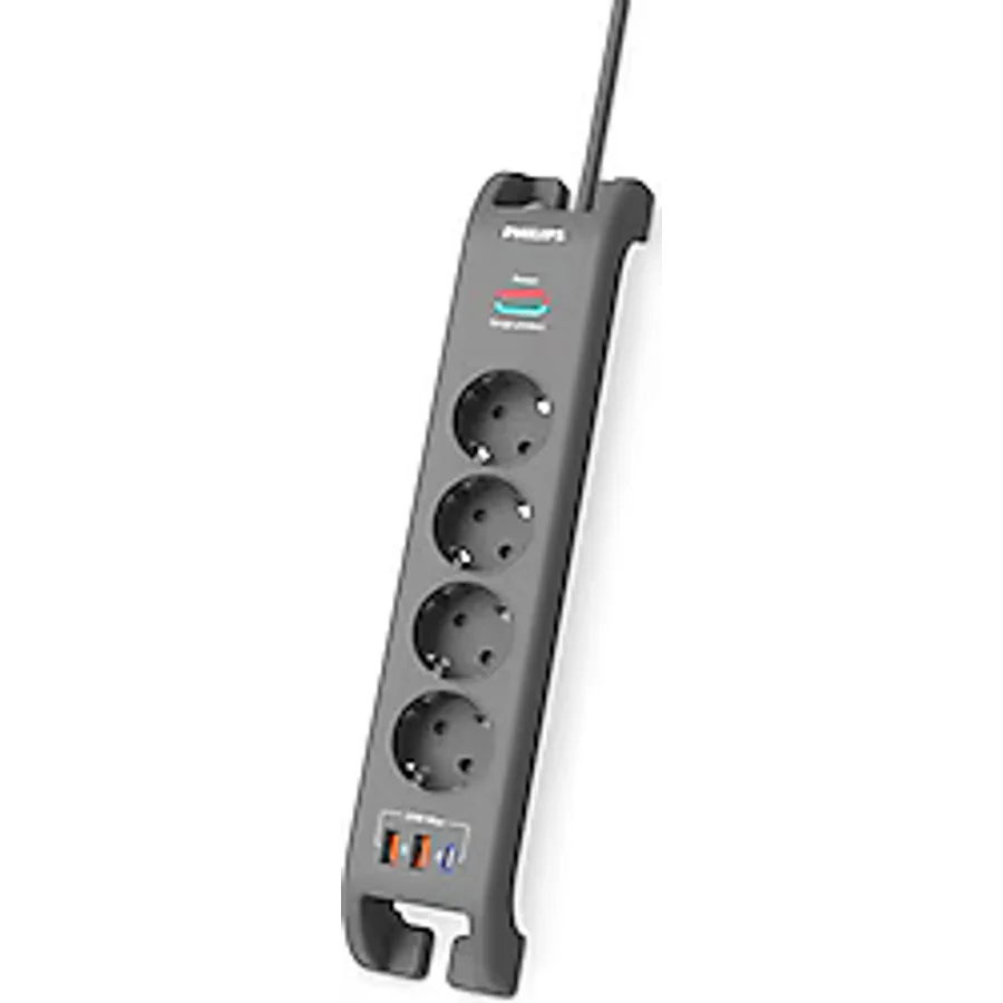 Philips SPN4140GA 2400 Joule Type-C USB'li 2 m 4'lü Akım Korumalı Priz