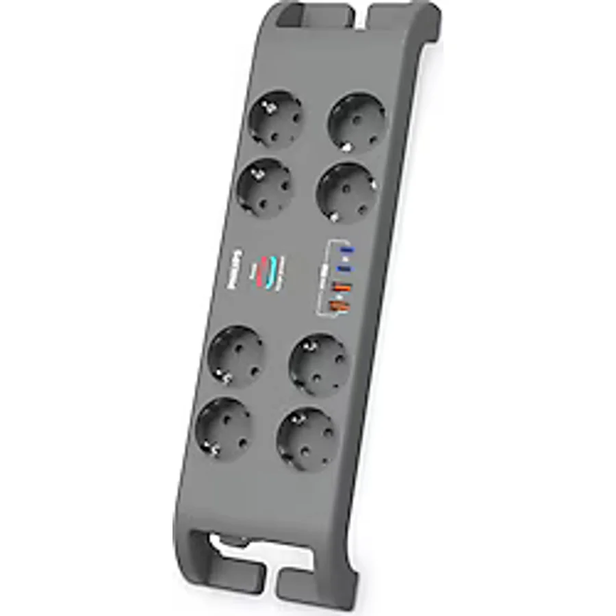 Philips SPN8180GA 2400 Joule Type-C USB'li 2 m 8'li Akım Korumalı Priz
