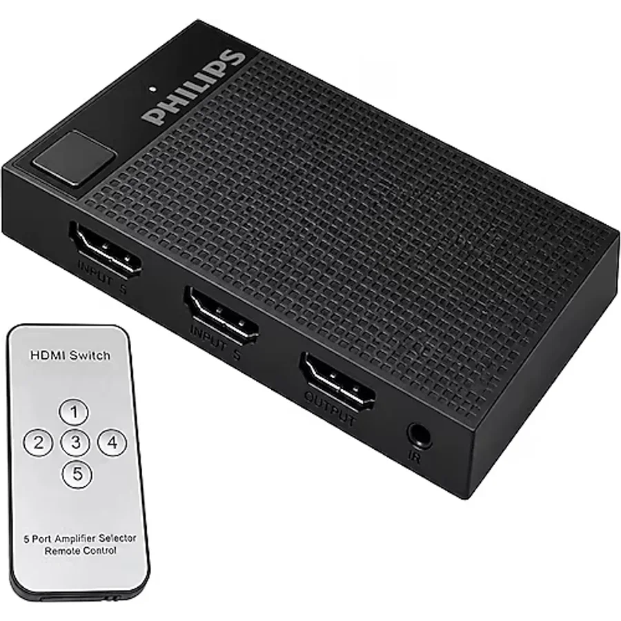 Philips Swv9023d/93 5-Giriş 1-Çıkış 4K Hdmı Switch (Seçici)