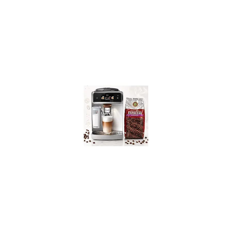 Philips Tam Otomatik (2 kg Kahve Hediyeli) Kahve ve Espresso Makinesi - 54 Sıcak & Soğuk Içecek, Kafe Lezzeti Evinizde, Geniş Dokunmatik Ekran, Gelişmiş Süt Köpüğü, Sessiz Öğütücü - Gümüş