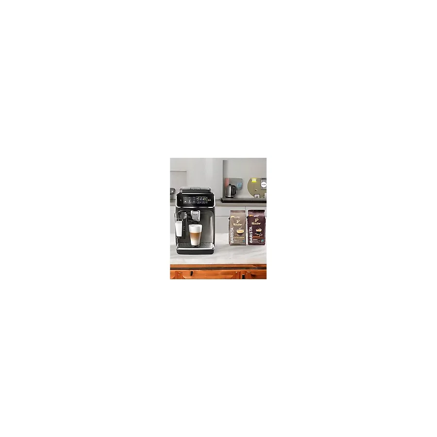Philips Tam Otomatik LatteGo Espresso Makinesi, 3300 Serisi, SilentBrew Teknolojisi, Taze Öğütülmüş Çekirdeklerden Aromatik Kahve 6 Sıcak ve Soğuk İçecek 2Kg Tchibo Kahve + Luciole Lambader Hediye