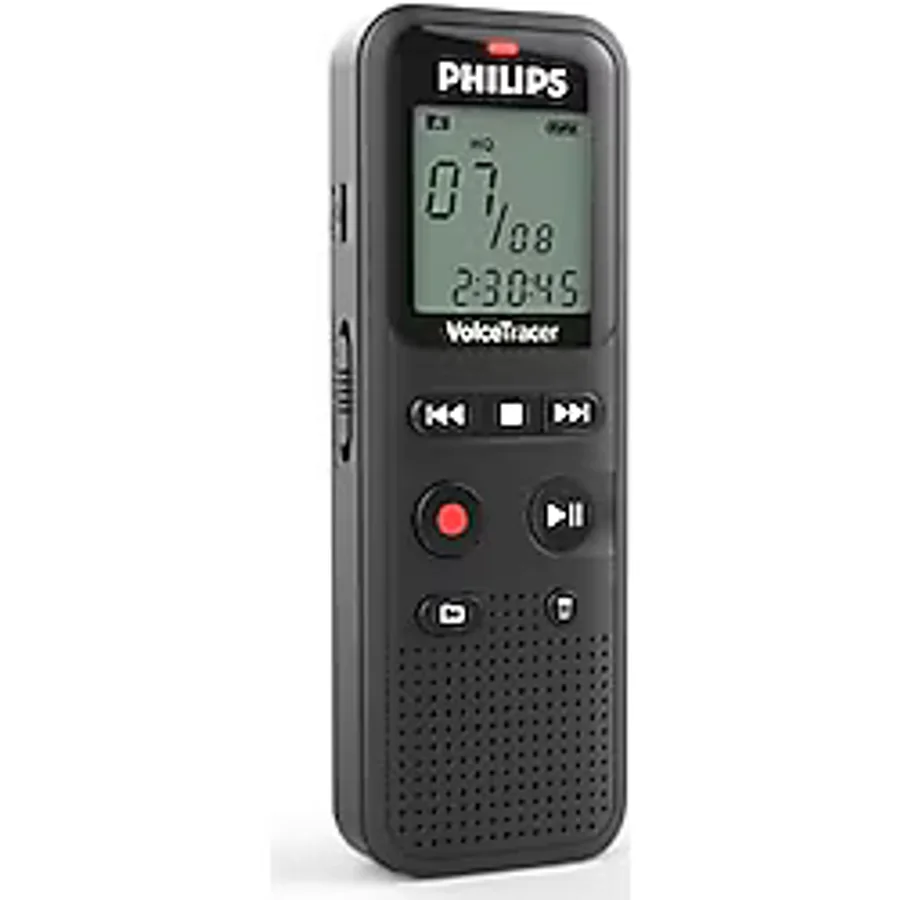 Philips VoiceTracer 8GB Taşınabilir Ses Kayıt Cihazı - Windows 10/8/7 ve macOS Uyumlu