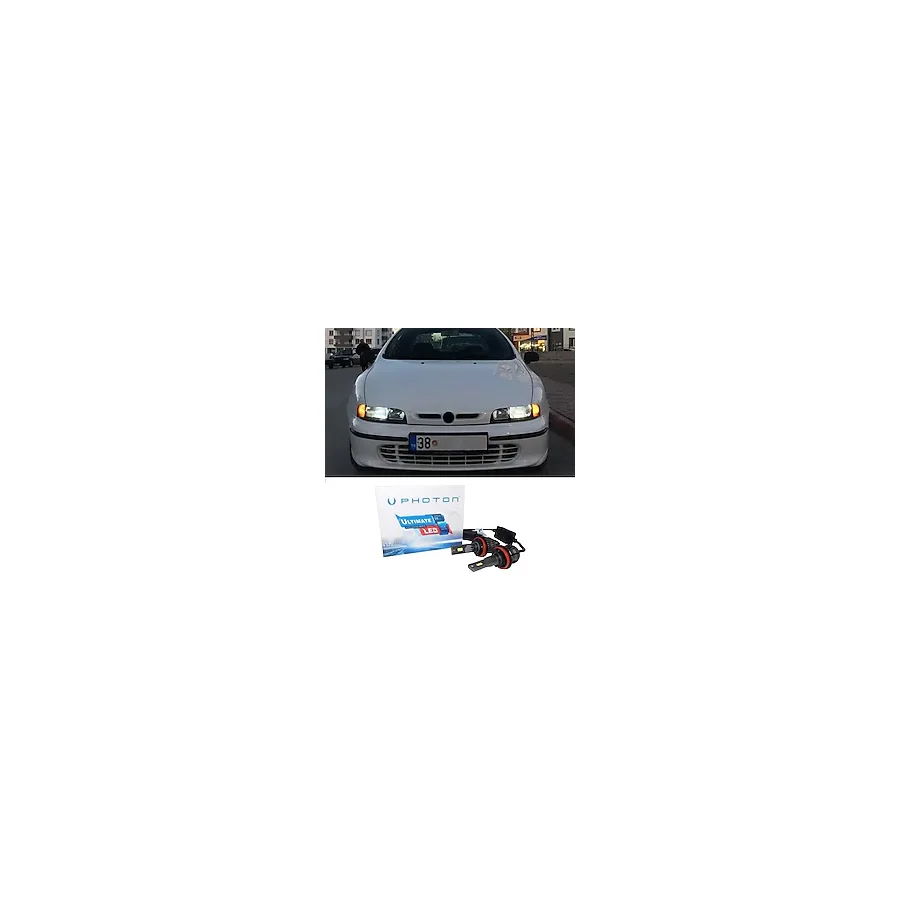 Photon Fiat Marea LED Xenon Uzun Far Ampulü H1 Ultimate 9500 Lumens Yeni Seri Beyaz